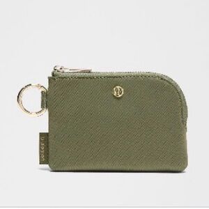 Lululemon Bay Leaf Card Pouch with Gold Hardware